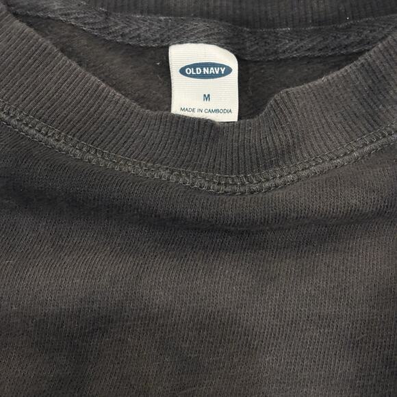 Old Navy Easy Vintage Tie Dye Black & Grey Tunic Sweatshirt Size Medium - Picture 3 of 7